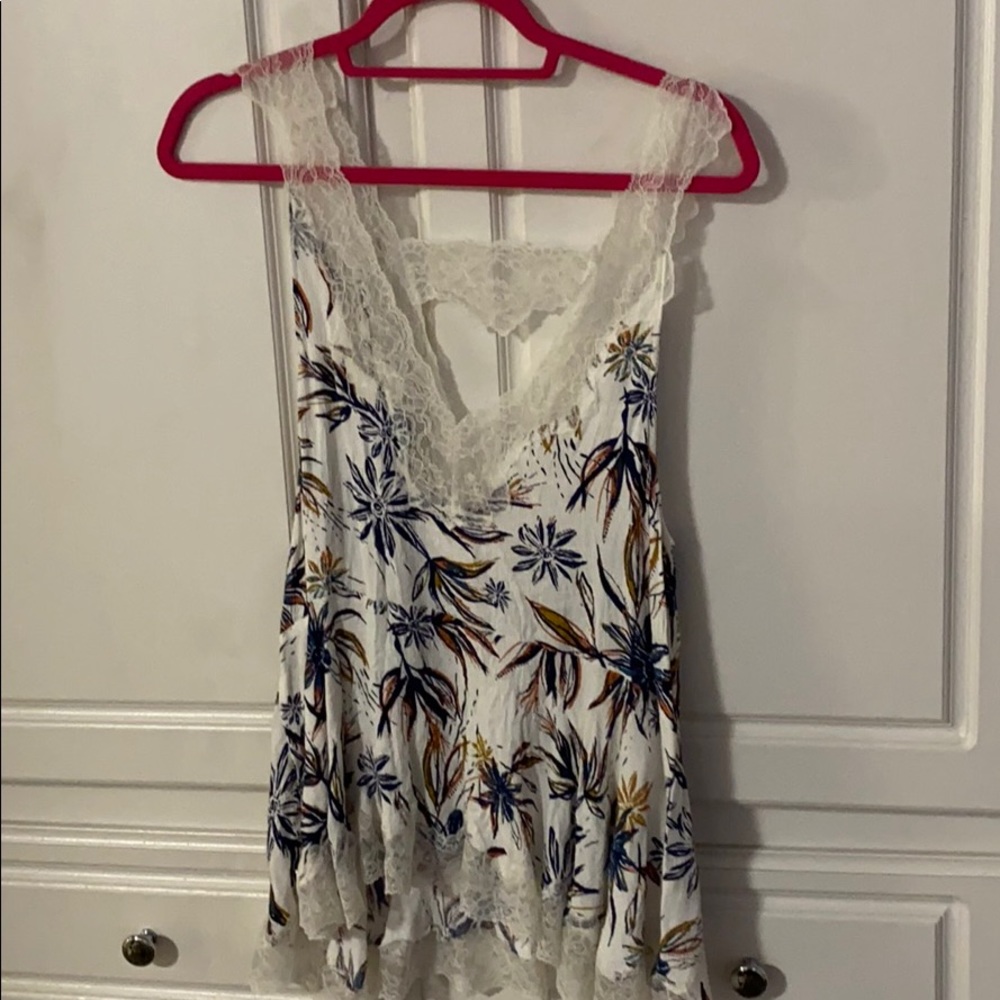 Free People Floral & Lace Top (Size S)